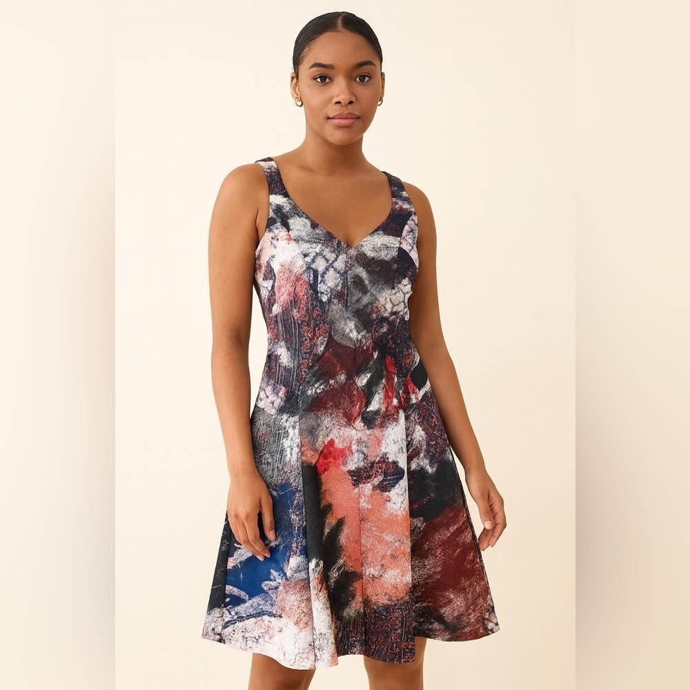Prabal Gurung | Multi-Color Abstract Fit & Flare Dress